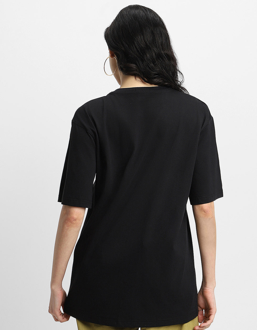 Doing Great Black Oversized Graphic T-Shirt