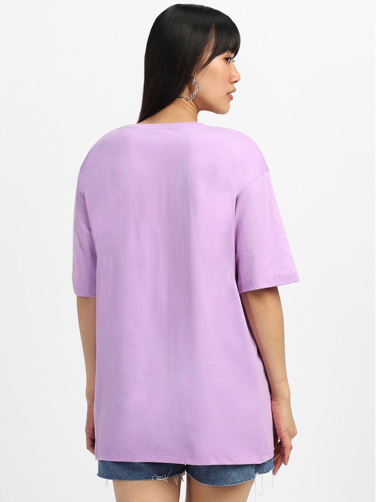 Nature Lilac Oversized Graphic T-Shirt