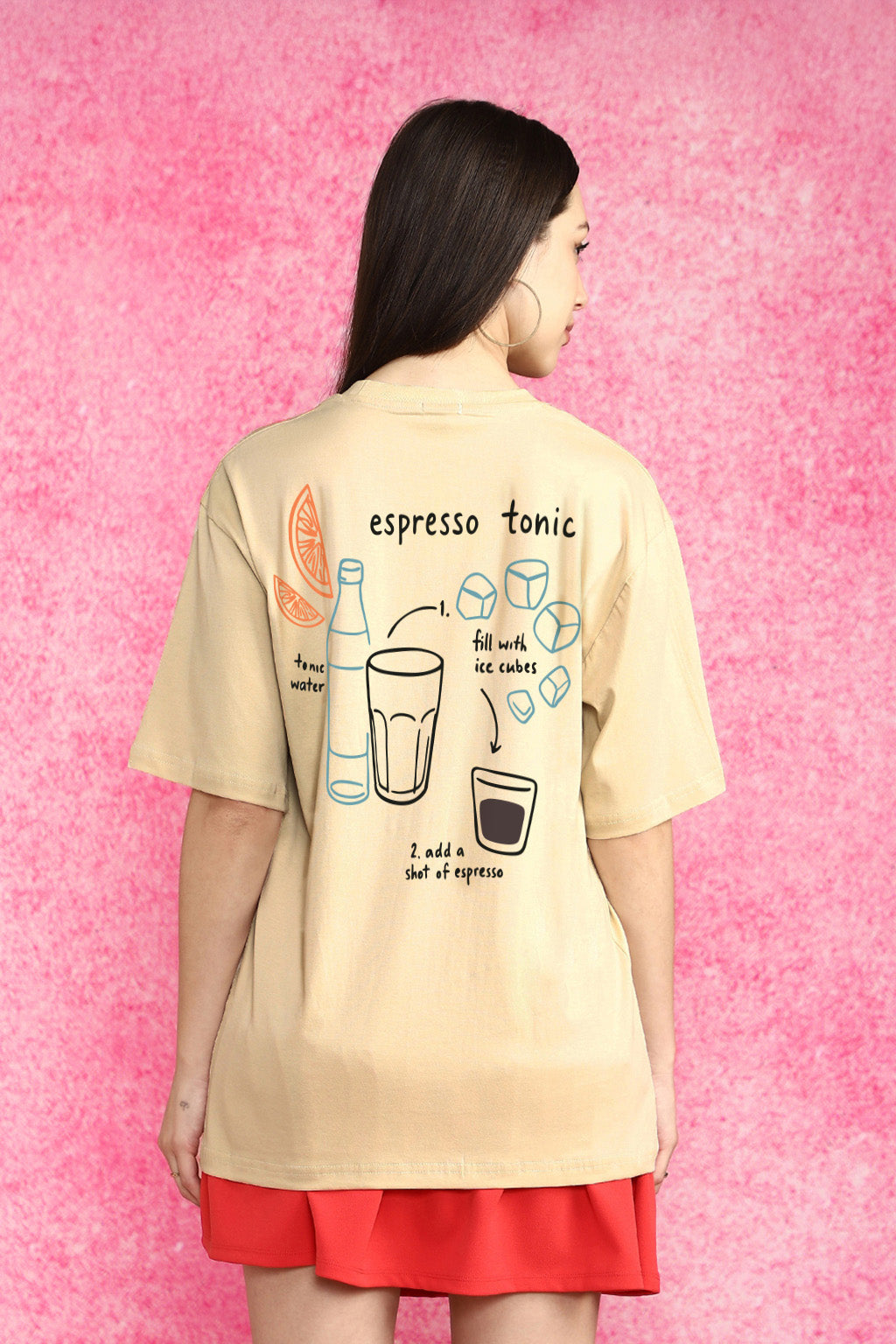 Espresso Swanwhite Oversized Graphic T-Shirt
