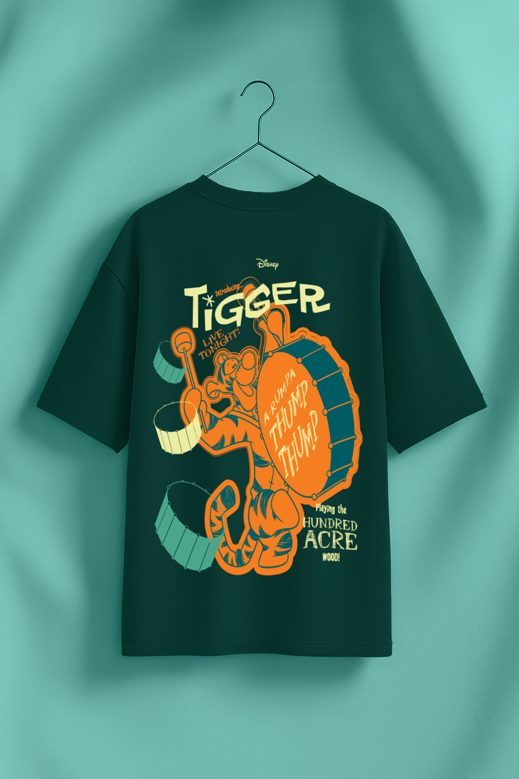 Disney Tiger Green Oversized Graphic T-Shirt