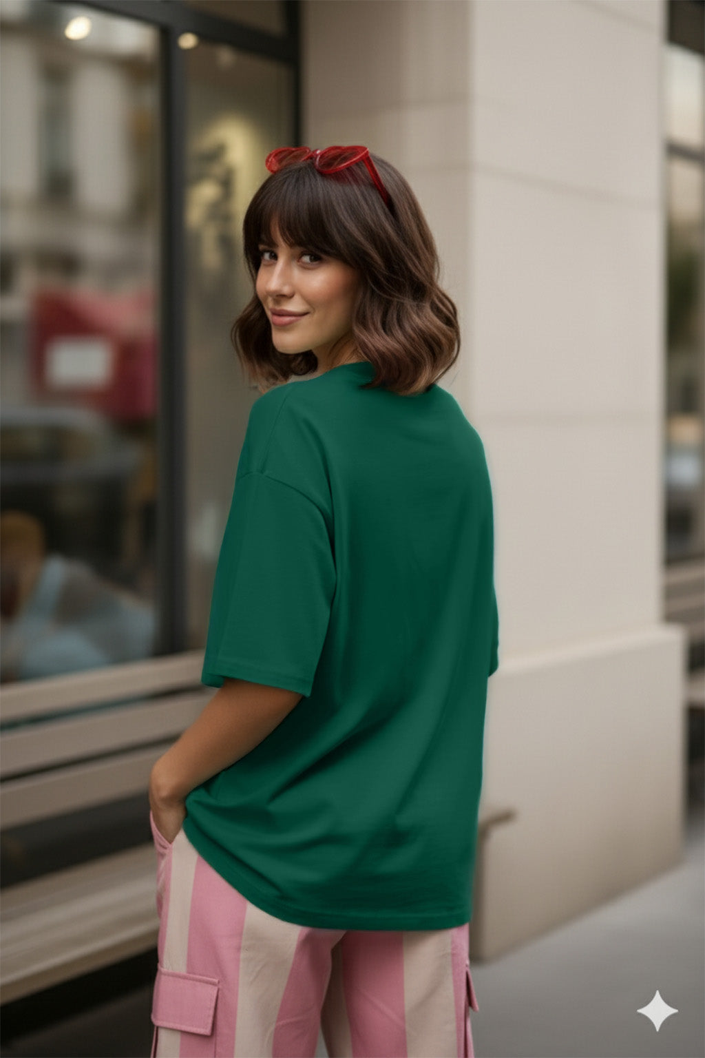 California Green Oversized Typographic T-Shirt