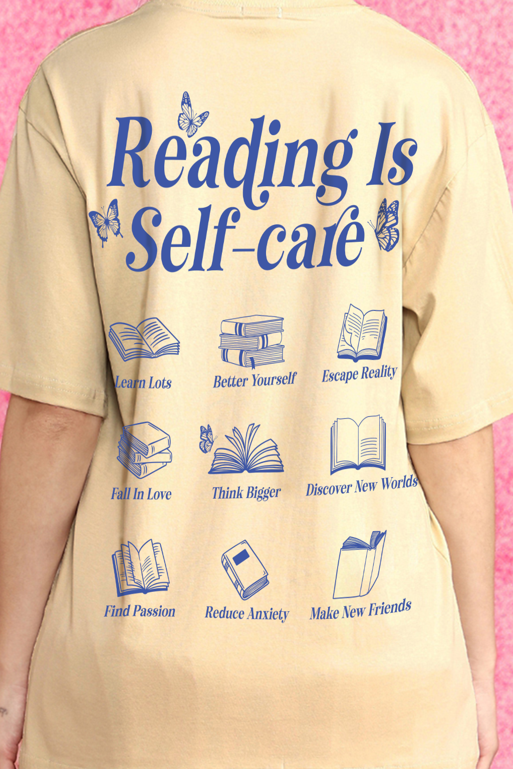 Self Care Swanwhite Oversized Graphic T-Shirt
