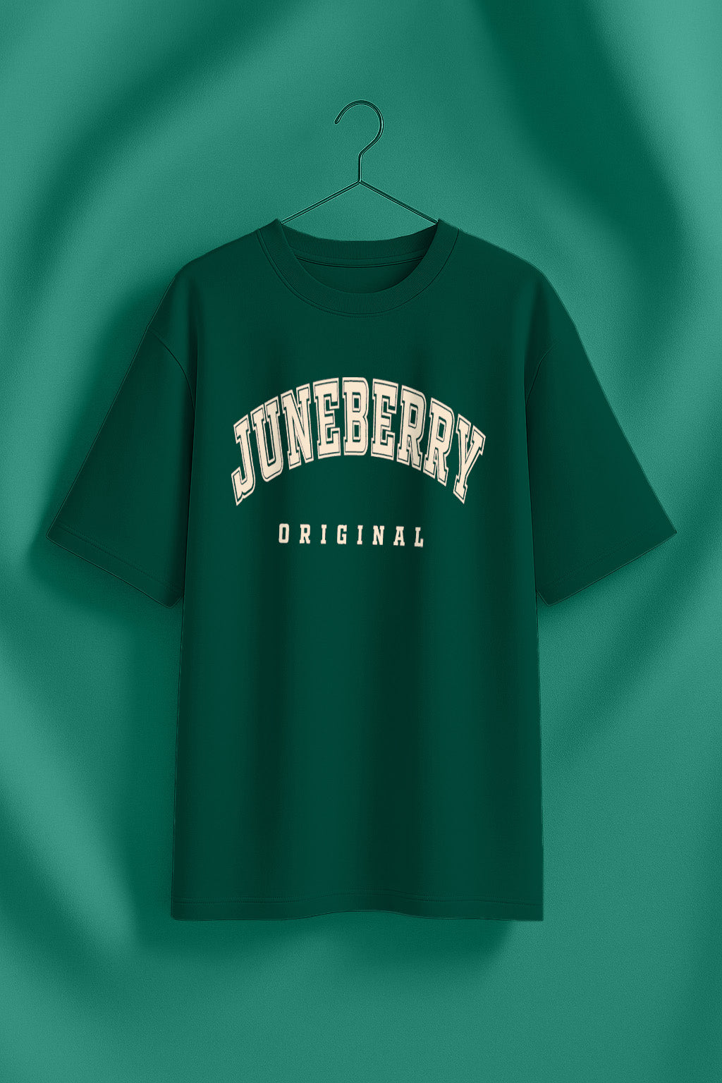 Juneberry Original Green Oversized Fit Graphic T-Shirt