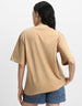 Nature Beige Oversized Graphic T-Shirt