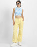 Blue Radiance Floral Printed High Neck Cropped Tank Top
