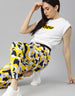 Phew White Graphic Printed Crop-Top
