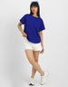 Blue Plain Boyfriend Fit T-Shirt