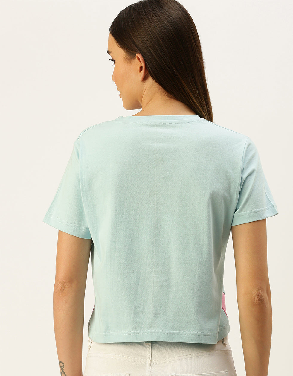 STAR WARS Blue Typography Printed Crop-Top