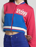 Choose Happy Printed Multicolor Color Blocked Regular Fit Zipper Hoodie