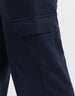 Navy Blue Plain Baggy Fit Cargo Jogger