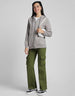 Plain Hooded Regular Fit Grey Zipper Jacket