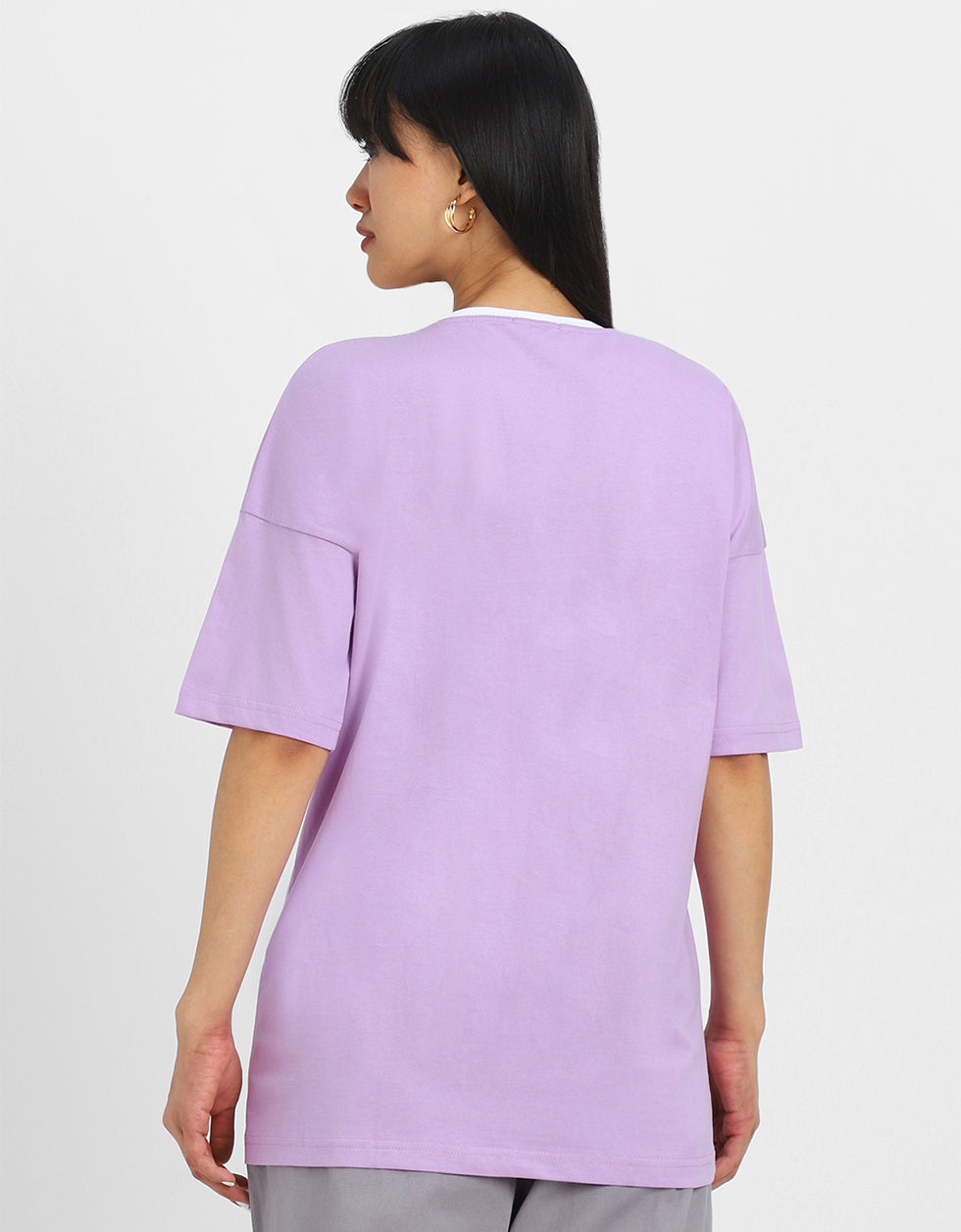 Show Me Patties Lilac Oversized Fit Graphic T-Shirt