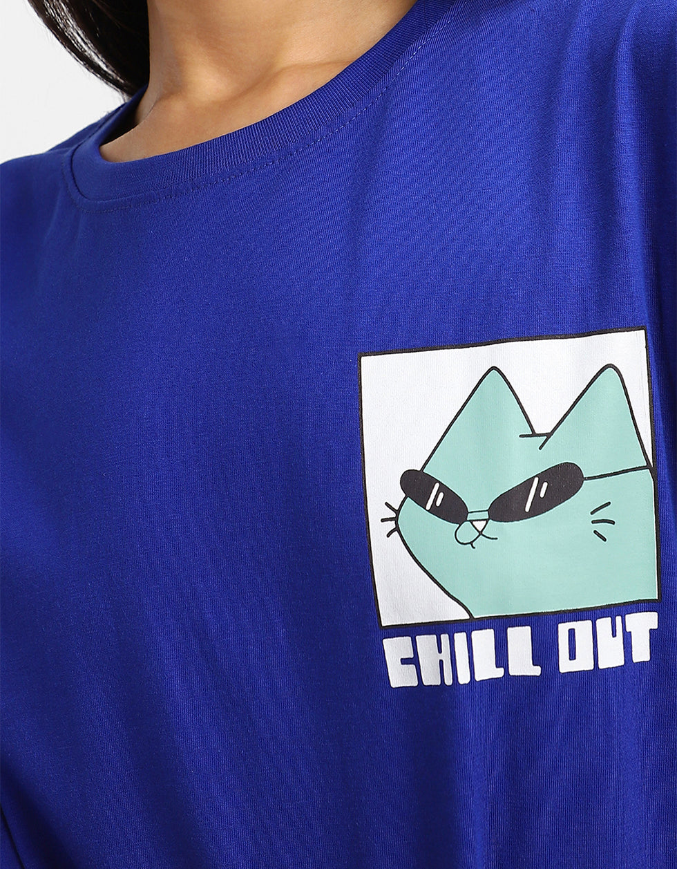 Chill Out Oversized Fit Graphic T-Shirt
