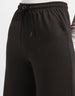 Brown Plain Wide Leg Track Pant