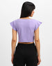 Purple Designer Regular Fit Crop-Top