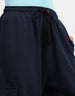 Navy Blue Plain Baggy Fit Cargo Jogger
