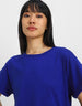 Blue Plain Boyfriend Fit T-Shirt