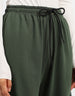 Olive Plain Baggy Fit Cargo Jogger