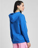 Plain Regular Fit Blue Zipper Jacket