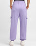 Lilac Plain Baggy Fit Cargo Jogger