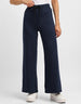 Navy Blue Plain Wide Leg Track Pant
