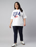 USA White Plus Size T-shirt