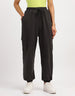 Brown Solid Baggy Fit Cargo Jogger