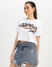 Star Wars White Graphic Printed Crop-Top