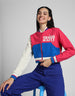 Choose Happy Printed Multicolor Color Blocked Regular Fit Zipper Hoodie