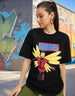 Marvel Black Oversized Fit Graphic T-Shirt