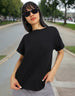Black Plain Boyfriend Fit T-Shirt