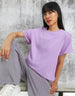 Lilac Plain Boyfriend Fit T-Shirt