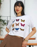 Wild & Free White Graphic Printed Crop-Top