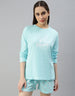 Just Imagine Sky Blue Printed Round Neck Top With Shorts Co-Ord Set