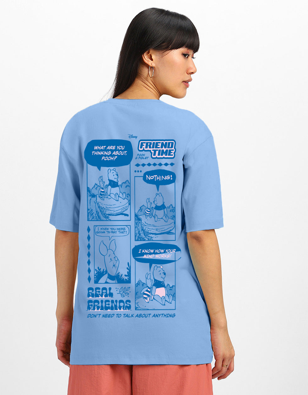 Pooh & Piglet Dutch Canal Oversized Graphic T-Shirt