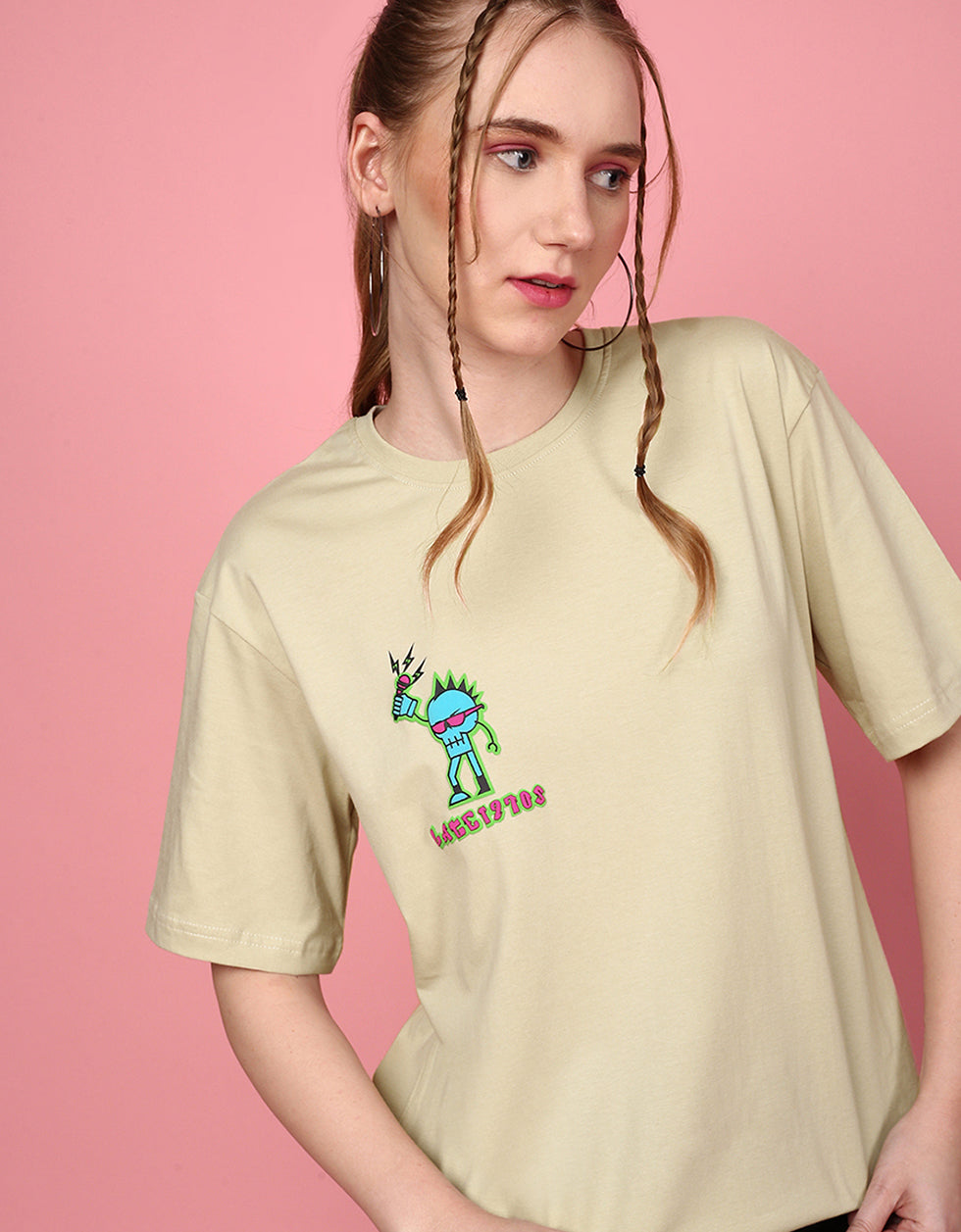 Late 1970s Swanwhite Oversized Fit Graphic T-Shirt