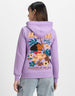 Moana Printed Lilac Oversized Hoodie