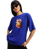 Moana Royal Blue Oversized Fit Graphic T-Shirt