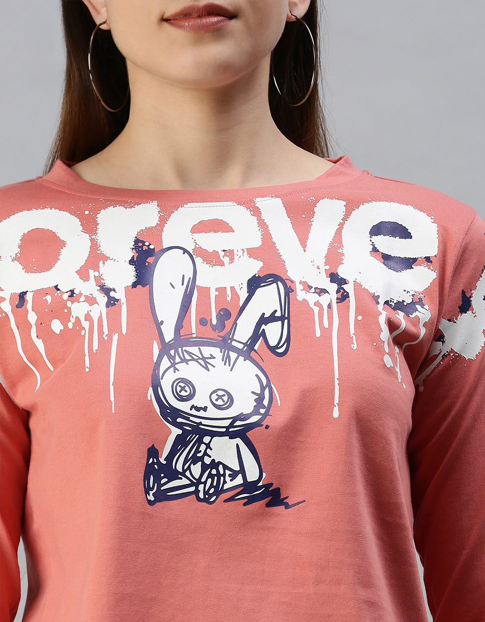Forever Soap Nut Graphic Printed Crop-Top