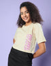 It's Not All That Bad Swanwhite Graphic Printed Crop-Top