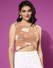 Cork Designer Floral Print Regular Fit Crop-Top