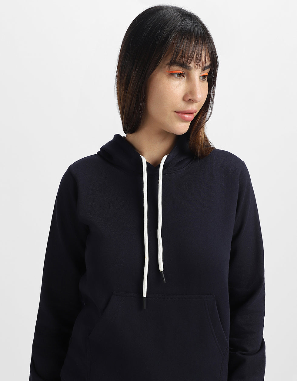 Plain Navy Regular Fit Hoodie