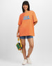 Yee Haw Orange Oversized Graphic T-Shirt