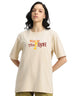 Winnie The Pooh Swan White Oversized Graphic T-Shirt
