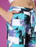 White Strappy Crop top With Floral Printed Palazzo Co-Ords Set