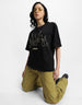 Angel Black Oversized Graphic T-Shirt