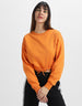 Plain Orange Oversized Cropped Sweatshirt
