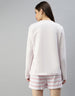 Sunday for Snuggles Lilac Printed Round Neck Top With Shorts Co-Ord Set