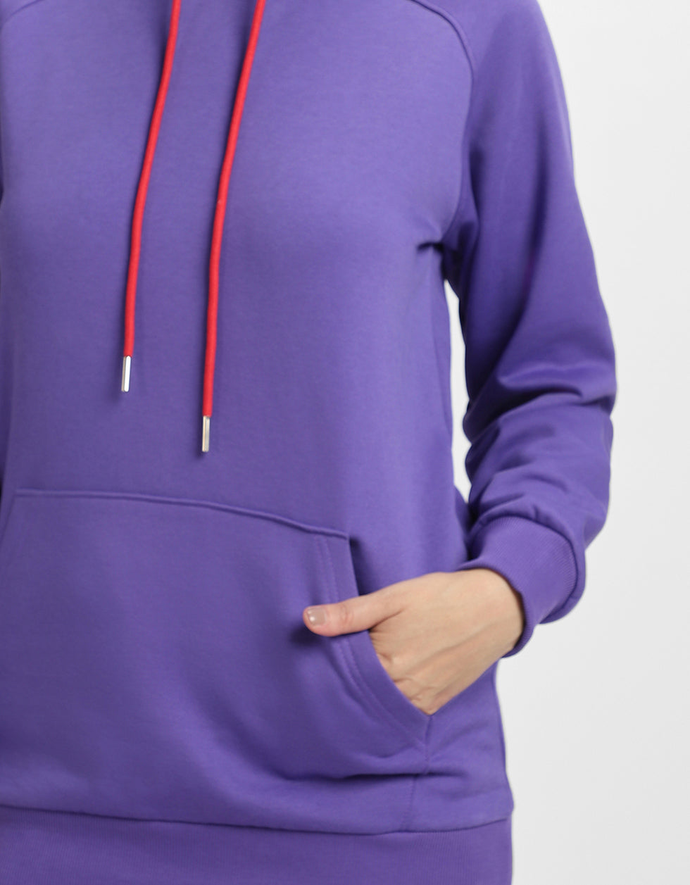 Plain Purple Regular Fit Hoodie