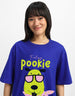 Feeling Pookie Royal Blue Oversized Graphic T-Shirt